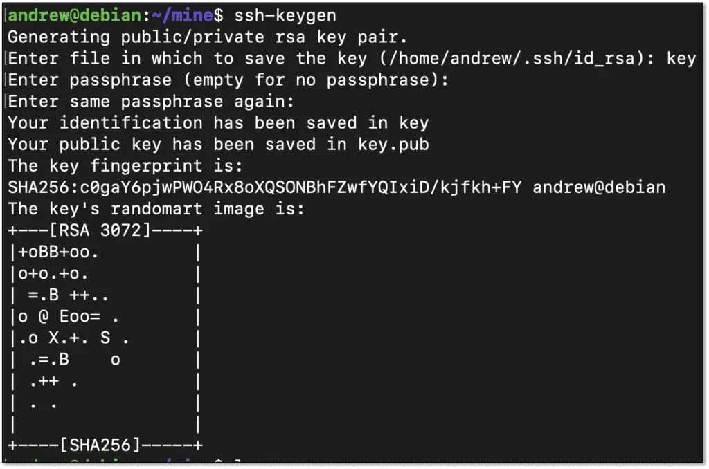 Generating new ssh-key for exploit