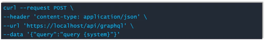 This is the same request except that the query is for “system.”