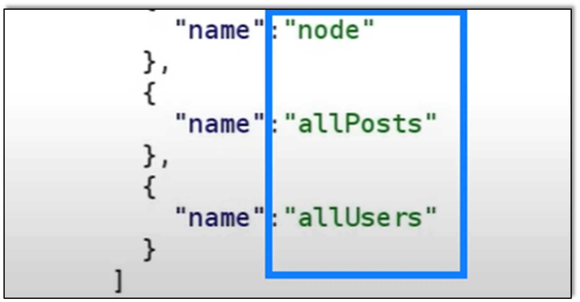 Looking further into the response received, we see a response “name”: “allUsers”. Essentially what is happening is we are asking the server to please provide information that has “name” in it. The response gave a large result, and we spot “allUsers”. If we queried that specific field, it would likely provide all the users.