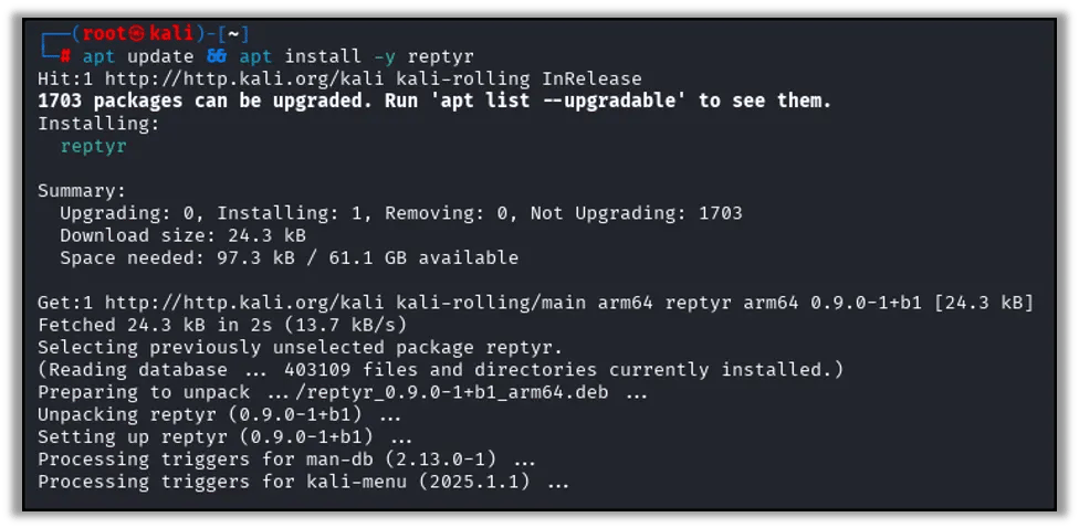 Installing Reptyr