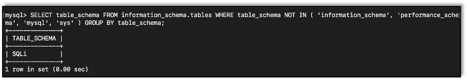 Querying the database schema