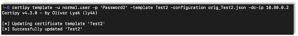Restoring the Template