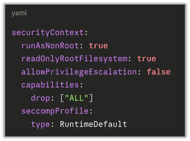 Applying Standard Pod Security Context