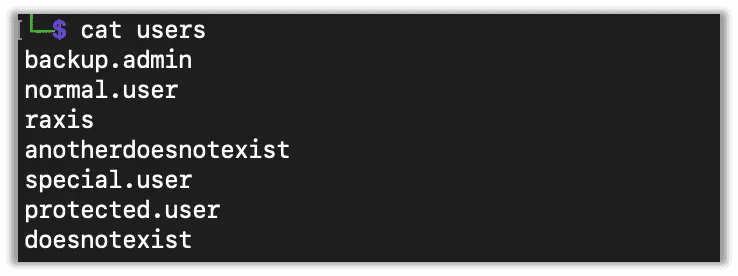 User list