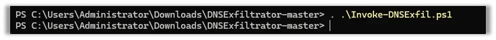 Dot source the Invoke-DNSExfil.ps1 script