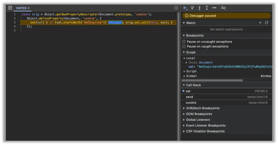 Debugger Paused on Our Code