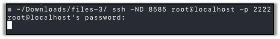 Initiating a SOCKS Proxy