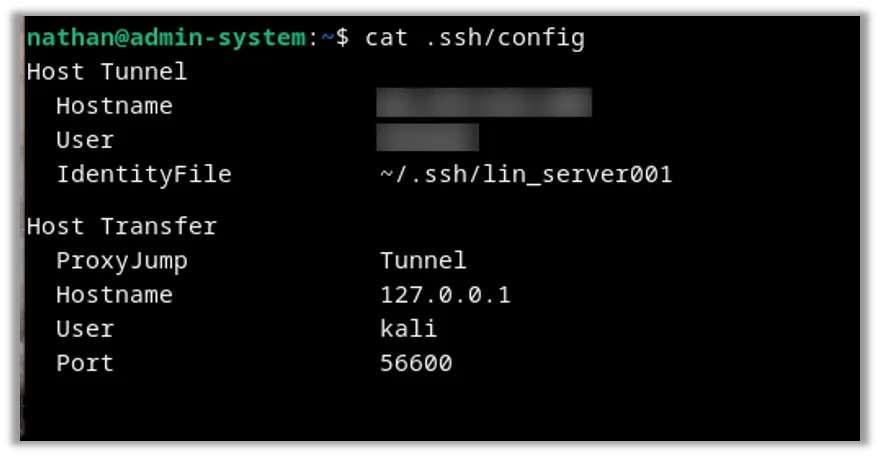 SSH Configuration File on Hacked Host