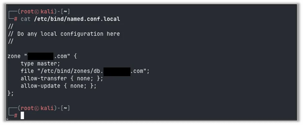 Zone file configuration